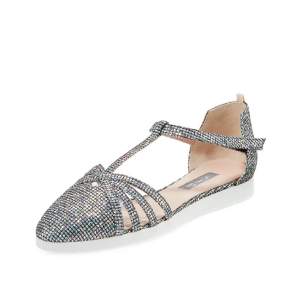 SJP Meteor Silver Scintillate Sandals 36 - Picture 3 of 13